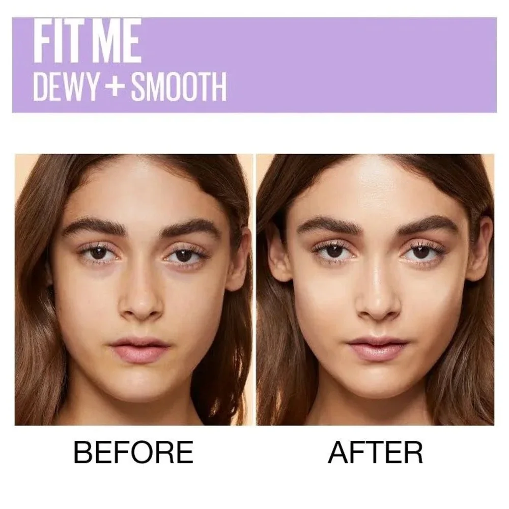 NEW Maybelline Fit Me Dewy Smooth Foundation 225 Medium Buff SPF 18 1oz